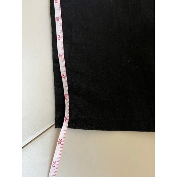 Black Wide Leg Overalls Boho Beach Coastal Loungewear Open Back Buttons Small - Picture 9 of 10